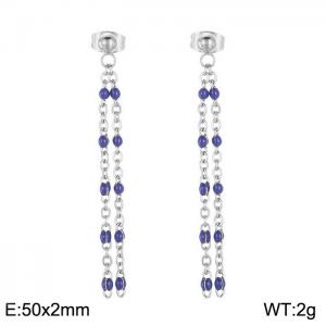 Fashionable long tassel earrings - KE109158-Z
