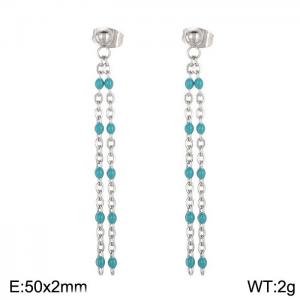 Fashionable long tassel earrings - KE109160-Z