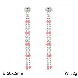 Fashionable long tassel earrings - KE109162-Z