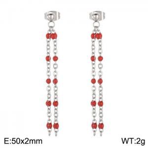 Fashionable long tassel earrings - KE109163-Z