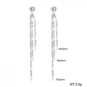 Fashionable long tassel earrings - KE109175-Z