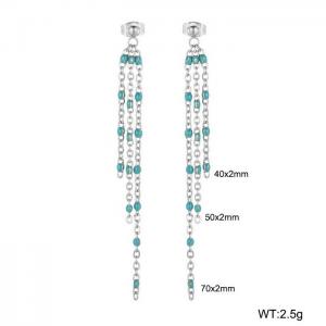 Fashionable long tassel earrings - KE109177-Z