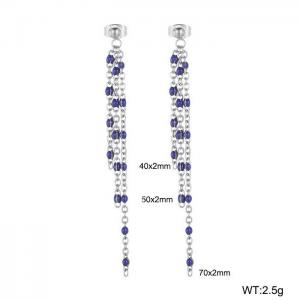 Fashionable long tassel earrings - KE109178-Z