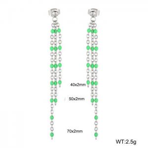 Fashionable long tassel earrings - KE109181-Z