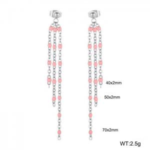 Fashionable long tassel earrings - KE109183-Z