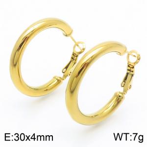 SS Gold-Plating Earring - KE112966-TLS