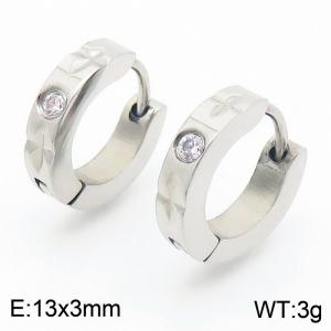 Stainless Steel Stone&Crystal Earring - KE112975-XY