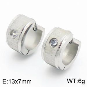 Stainless Steel Stone&Crystal Earring - KE112989-XY