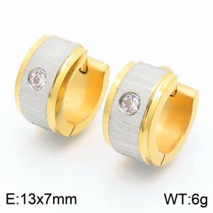 Stainless Steel Stone&Crystal Earring - KE112990-XY