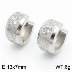 Stainless Steel Stone&Crystal Earring - KE112991-XY