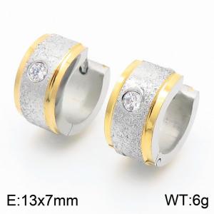 Stainless Steel Stone&Crystal Earring - KE112992-XY