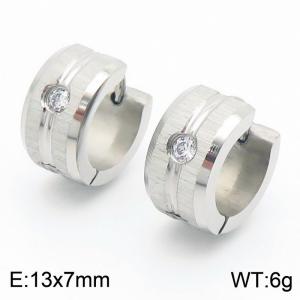 Stainless Steel Stone&Crystal Earring - KE112996-XY