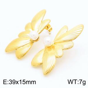 SS Gold-Plating Earring - KE113150-KFC
