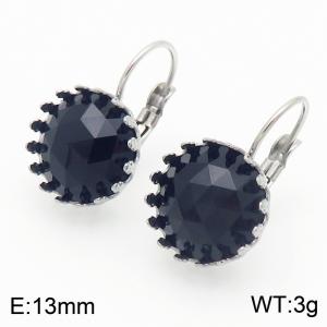 Stainless Steel Stone&Crystal Earring - KE113465-Z