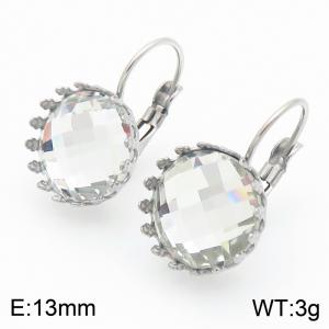 Stainless Steel Stone&Crystal Earring - KE113466-Z
