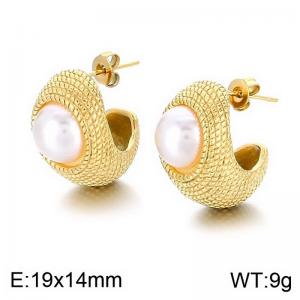 SS Gold-Plating Earring - KE113630-MI