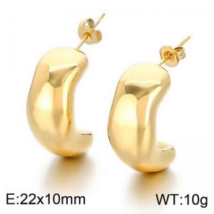 SS Gold-Plating Earring - KE113641-MI