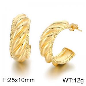 SS Gold-Plating Earring - KE113642-MI