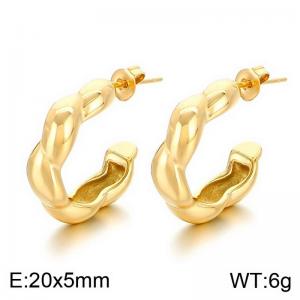 SS Gold-Plating Earring - KE113644-MI