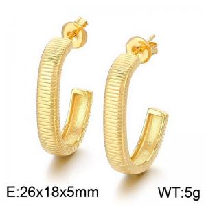 SS Gold-Plating Earring - KE113646-MI