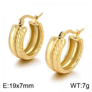SS Gold-Plating Earring - KE113647-MI