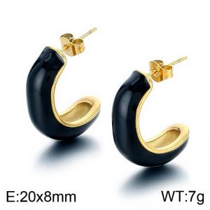 SS Gold-Plating Earring - KE113660-SP