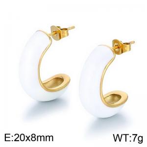 SS Gold-Plating Earring - KE113661-SP