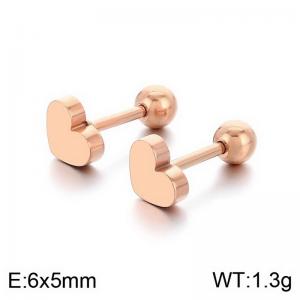 SS Rose Gold-Plating Earring - KE113690-TLS