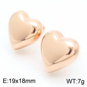 SS Rose Gold-Plating Earring - KE113747-KFC