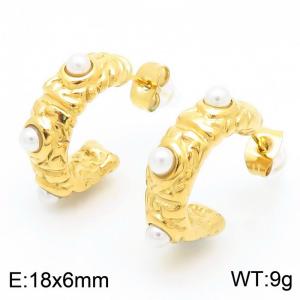 SS Gold-Plating Earring - KE113805-KFC