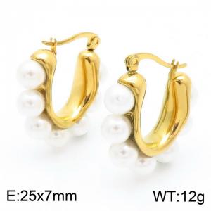 SS Gold-Plating Earring - KE113820-KFC