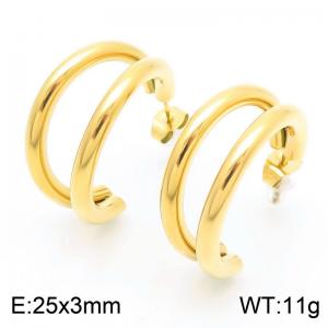 SS Gold-Plating Earring - KE113888-KFC