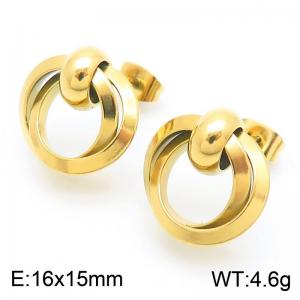 SS Gold-Plating Earring - KE113893-KFC