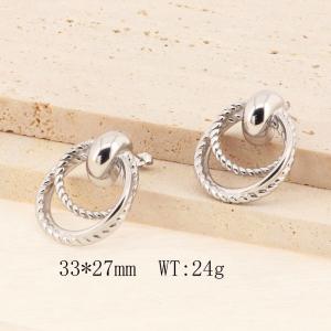 Simple Temperament Double Circle Stud Earrings Geometric Round Earrings Jewelry for Women - KE114280-YX