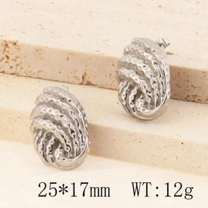Vintage Stainless Steel Geometric Gold 18K Plated Stud Earrings Charm Retro Daily Jewelry Earrings - KE114290-YX