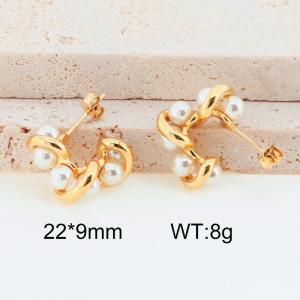 SS Gold-Plating Earring - KE114437-MI