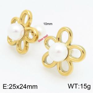SS Gold-Plating Earring - KE115688-Z