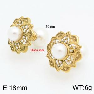 SS Gold-Plating Earring - KE116686-Z