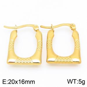 SS Gold-Plating Earring - KE118549-HF