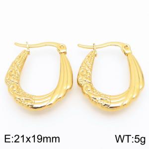 SS Gold-Plating Earring - KE118563-HF