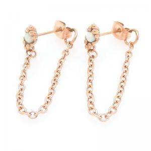 Stainless Steel Stone&Crystal Earring - KE119594-TOM