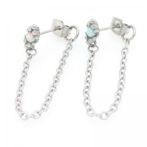 Stainless Steel Stone&Crystal Earring - KE119595-TOM