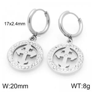 Stainless Steel Stone&Crystal Earring - KE120375-Z