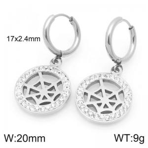 Stainless Steel Stone&Crystal Earring - KE120377-Z
