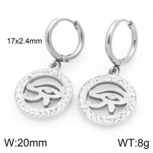 Stainless Steel Stone&Crystal Earring - KE120380-Z
