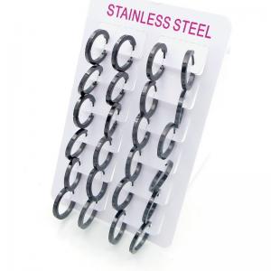 Stainless Steel Black-plating Earring - KE122052-XY