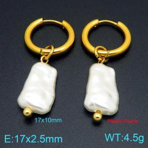 SS Gold-Plating Earring - KE122081-Z