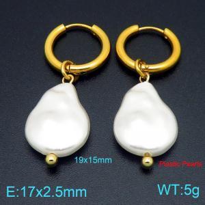SS Gold-Plating Earring - KE122083-Z