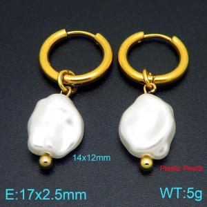 SS Gold-Plating Earring - KE122091-Z