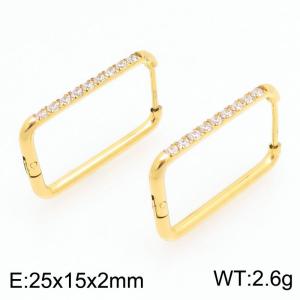 Stainless Steel Stone&Crystal Earring - KE122527-WM